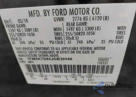 2018 Ford Explorer Xlt z USA, uszkodzony, nr VIN 1FM5K7D85JGB39540